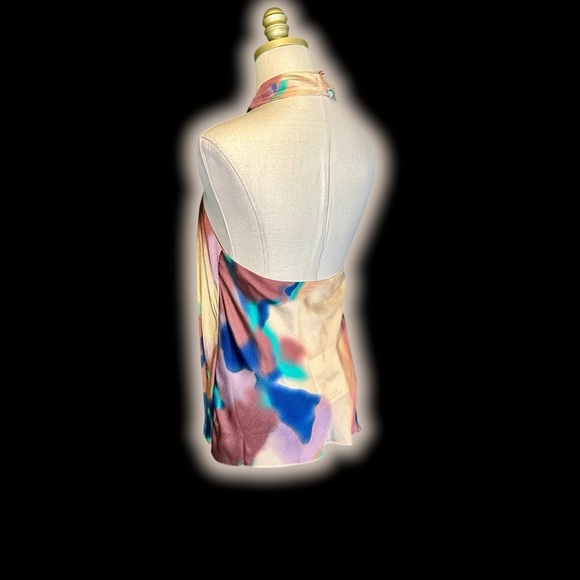 NWT Tanya Taylor ‘Mona’ Abstract Print Halter Top in “Cream Multi” Size Medium - Picture 10 of 16